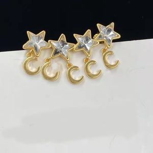New Fashion Single Designer Ear Cuff Star Alphabet Pendant Ear Clip Women Party Couple Gift Jewelry High Quality With Box