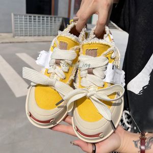 Fashion lace sneakers Women's canvas casual shoes Low top sneakers Print walking girls flat shoes platform sneakers size 35-40