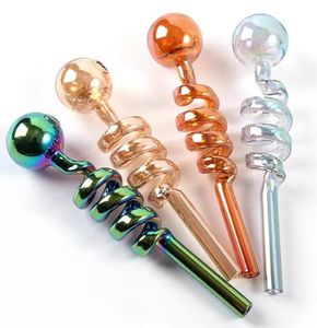 Accessori in vetro teschio colorato Tubo per fumo Tubo per olio in vetro spesso Bong per acqua Tubi per tabacco per erbe gorgogliatore