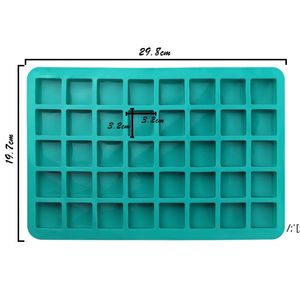 チョコレート型40小さな正方形のノンスティックキャンディーケーキ型DIYハンドメイドケーキパンフォンダンモールドシリコーンベーキングツールJJLE13576