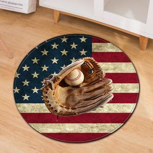 Carpets Ball Pattern Round Carpet Bedroom Computer Chair Kids Room Rugs 3D Marble For Living Home Children Floor Bedside MatCarpets