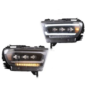 Car Led Headlight Turn Signal For Dodge RAM 1500 Daytime Running Lights Streamer Dynamic Front Lamp Assembly
