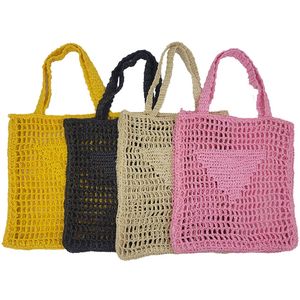 Bolsa de palha de palha de moda simples feminina feminino