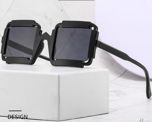 spring man woman Stereoscopic cutting fashion Small square frame sunglasses decoration for summer beach taking Cycling traveling modeling eyewear goggle