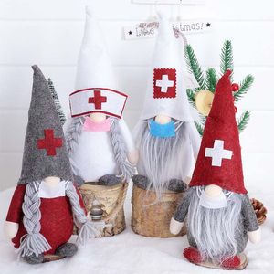 Doctor nurse Faceless Doll Gift Home Decoration Gnome Plush Toys Elf Doll Scandinavian Dwarf Christmas Ornament Toy