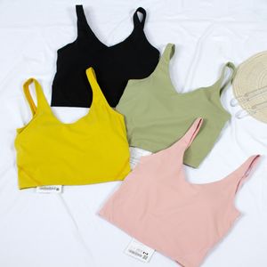 lu-088 Classic Popular Fitness Women's Yoga Bra Butter Soft Women Sport Tank Gym Crop Yoga Vest Beauty Back Shockproof With Removable Chest Pad wholesale