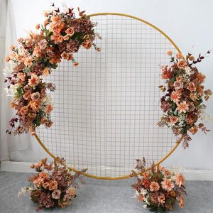 Dekoratif Çiçek Çelenkleri Retro Sonbahar Serisi Yapay Çiçek Sırası Düğün Dekor Düzenlemesi Dış/Kapı Ayar Parti Dersleri WA