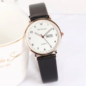 Luxus-Damenuhren Uhr Damen Einfache digitale leuchtende Uhr Trend Mode Temperament Kalender Junior High School Studenten Mädchen Quarz bvdfbg