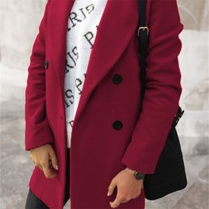 Mieszanki woolens płaszcz żeński jesienna zima moda damska kurtka damska o wielkości wełny wełniany płaszcz lj201106
