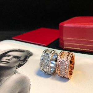 Platin Rose Ring großhandel-Ringe für Frauen Luxusdesigner Ring Hochwertige Eheringe Hochzeit Valentinstag Geschenk exquisites Aussehen Schal Double F