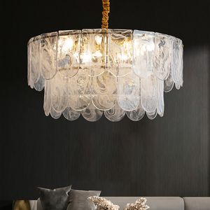 Modern Crystal Led Chandeliers Lamps Frosted Glass for Dining Living Room Bedroom Hall Bar Creative Indoor Home Luxurious Lamps