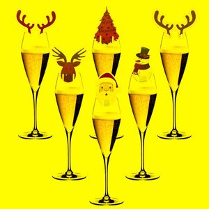 クリスマスデコレーション50pcsカップカードツリーサンタクロースカードワイングラス装飾用ホームパーティーホームディナー装飾ノエルクリストマス