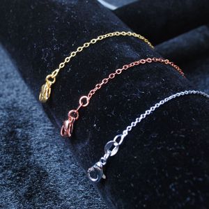 Moda simples Gold Silver Rose Color Link Chain Colar para Women Lobster Chain Chains de 18 polegadas Girls Jewelry Gifts O9766