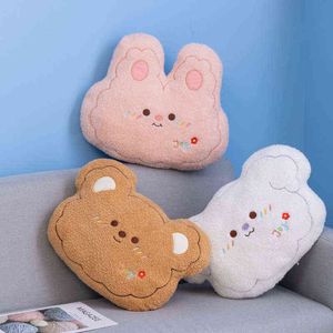 Soft Animal Cartoon Plush Pillow Cushion Cute Stuffed Fat Dog Bear Rabbit Cuddle Room Decor Beautiful Birthday Gift For Kids J220704