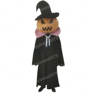 Costumi della mascotte della zucca di prestazioni Halloween Natale Personaggio dei cartoni animati Abiti Vestito Pubblicità Carnevale Unisex Adulti Outfit