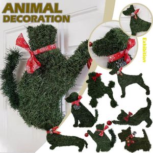 Kerstdecoraties Handgemaakte Labrador Retriever Animal Garland Dog Krans Puppy Kerstmis Buiten Pendanten Ornamenten Home Decorationchri