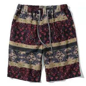 Men's Pants Plus Size XL-9XL Summer Print Board Shorts Men Elastic Waist Cotton Linen Beach 2022 Casual Oversize Sports