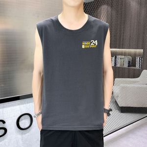 Designer T Shirt Sport Vest Men's Fashion Märke Fitness Men Summer Cotton Sleeveless Size M-3XL