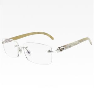 Designer solglasögon buffelhorn handgjorda fyrkantiga rimlösa lyxbuffar solglasögon män och kvinnor glasögon guld optiska glasögon