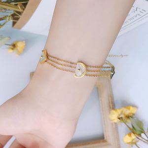 New Style Bracelets Women Bangle Designer Letter Jewelry Gold Plated Stainless Steel Wedding Lovers Gift Bangles Wristband Cuff Chain L024