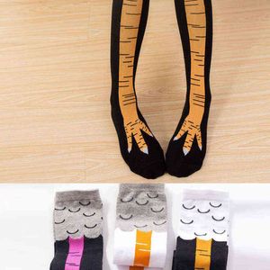 Mulher Sexy Chicken Paws Pés Socks Ladies Personalidade engraçada Stovepipe Meias fofas meias de joelho