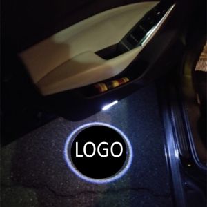 JXF Car Light Signal Dekorativ lampa 2 st för Harley Louts Universal Models Dörr Välkommen LED Laser Logo Ghost Shadow Warning