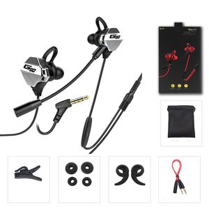 HiFi Wired Gaming-hörlurar In-Ear Earphone Fjärr Stereo 3,5 mm headset Earskydd med mikrofonmusikörlurar för iPhone Samsung Huawei Alla smartphones