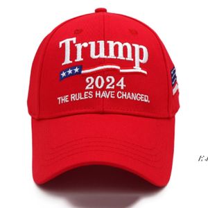 Party Hats Вышитые 2024 Президент США Президент Избирательные Бейсболка Регулируемая поддержка Стрелек-Стеклоподготовки Трамп Шляпа Трамп Той же Стиль Пик CAPscce13684