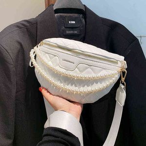 Evening Bags Solid Color Chain Small Fanny Packs for Women 2022 Summer Fashion Waist Female Phone Purses Ladies Chest 220517