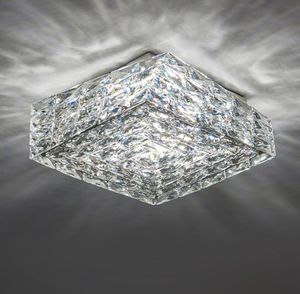 寝室のための新しいモダンな天井シャンデリアリビングルームクリスタルランプラグジュアリースクエアLED CRISTAL LIGHT FIXTURE