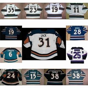 CeUf Manitoba Moose 23 Todd Warriner 17 Darby Authentic 24 Keefe 31 Eddie Lack 38 Tremblay 19 Savage 38 Sylvain Blouin 52 Maglia da hockey Shirokov