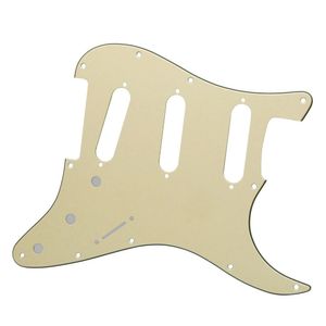 كريم 3PLY 11 ثقوب SSS غيتار كهربائي pickguard عودة لوحة تراحك غطاء مع مسامير