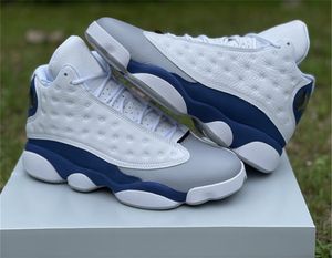 Release Authentic 13 French Blue Shoes White Fire Red Light Steel Grey Real Carbon Fiber 13S Спортивные кроссовки на открытом воздухе