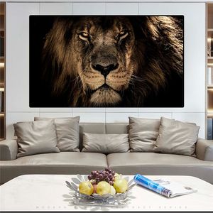 Wholesale african animals pictures resale online - Animals African Large Lions Face Canvas Paintings on The Wall Art Posters and Prints Lions Art Pictures for Living Room Cuadros