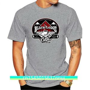 Men Black Lodge Coffee Tshirt Unique Twin Peaks T Shirts Short Sleeves Cotton Leisure Tees Shirt Round Collar Novelty Appare 220702