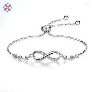 Länkkedja Trendiga armband smycken Kvinnor Girl Justerbar Metal Braclet Bangle W118 Kent22