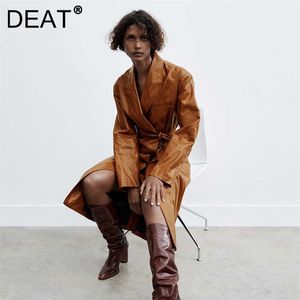 Deat Women Women Midi-Long Leather Jacket Chegetal