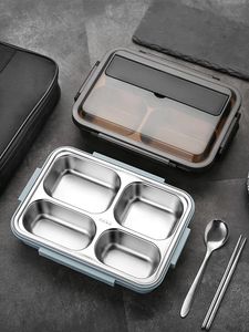 Dinnerware Sets Thermal Insulated Bag Lunch Box For Men Women Work Containers Adults Lunchbox Bento Thermo Metal Stainless Steel LargeDinner