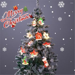 Dekoracja dekoracji świątecznych dla domu Świętego Mikołaja gwiazda Snowflake Light Ornaments Rok Xmas Tree Navidadchristmas