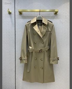 NEW ARRIVAL! women fashion England middle long trench coat/high quality thick COTTON belted slim fit trench/ladies trench for spring and autum B8120443F480 size S-XXL