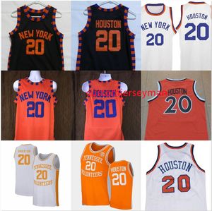 college Basketball Jersey Tennessee Volunteers # 20 Allan Houston maglie del ritorno al passato Ricamo arancione cucito su misura taglia S-5XL