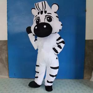 Festivalklänning Härlig Zebra Mascot Kostymer Karneval Hallowen Gåvor Unisex Vuxna Fancy Party Games Outfit Holiday Celebration Cartoon Character Outfits