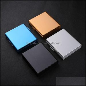 Cigarette Cases Smoking Accessories Household Sundries Home Garden Aluminium Alloy 20 Cigarettes Box Metal Storage Tobacco Case Container