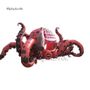 Personalized Giant Inflatable Octopus Club Party DJ Booth Advertising Blow Up Octopus With A Beer Bottle For Carnival Stage Event