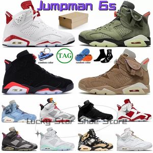 6 6s uomo donna scarpe da basket UNC Red Oreo Midnight Navy Black Cat Electric Green Defining Moment Infrared Hare Bred Tinker sneakers sportive