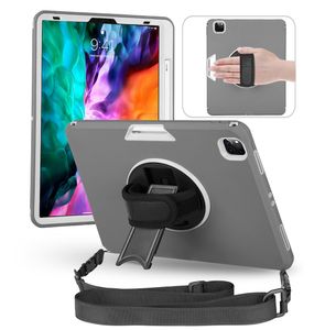 Casos de comprimidos para iPad 12.9 com holster de trituração pesada clipe de cinto de coldre kickstand zagueiro 3 camadas multifuncionais 4 cantos de fortalecimento tampa