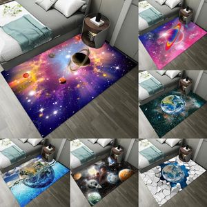 Dywany galaxy kosmiczny dywan do salonu dywaniki sypialnia 3D Ziemia Planet Area Rug Doormat Cath Mat Decorcarpets