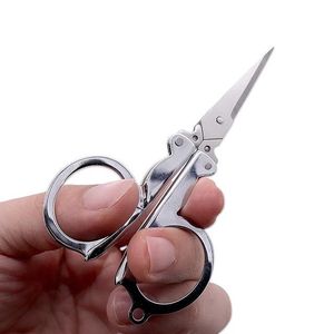 Folding Scissors Portable Travel Stainless Steel Art Products Sharp Emergency Foldings Travels Embroidery Trimming Tailor Scissors