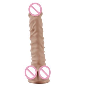 Massager sessuale Massager Vibratore Penis Cazzo Lesbica Ual Strap sul prodotto Dildo dei giocattoli per maniche per estensione ad anello Prodotto per donne che si masturbano