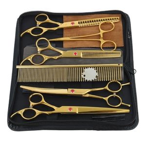 Cabeleireiro Tesoura Kit 7 polegadas Tesoura para cabeleireiros Barbearia Supplies Profissional Hairdressing 220317